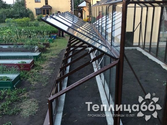 Теплица botanik mini, ширина 2,1 метра под стекло